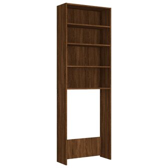 Wasmachinekast 64x24x190 cm bruin eikenkleur 2