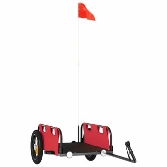 Fietstrailer oxford stof en ijzer rood 2
