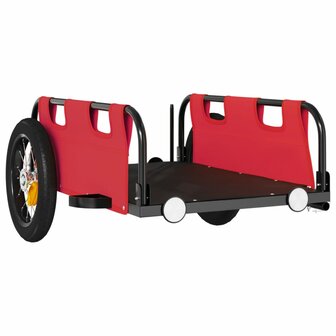 Fietstrailer oxford stof en ijzer rood 4