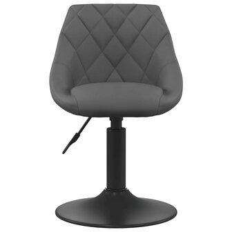 Eetkamerstoel fluweel donkergrijs 2