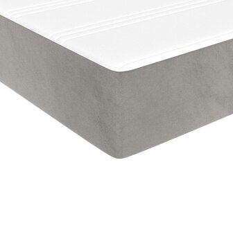 Pocketveringmatras voor kinderen 80x160 cm fluweel lichtgrijs 5