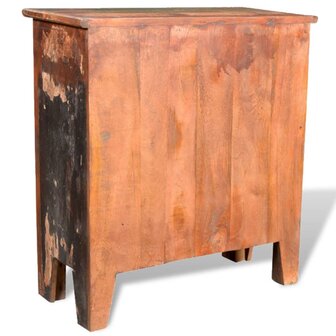 Kast met 4 lades massief gerecycled hout  6