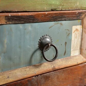 Kast met 4 lades massief gerecycled hout  8