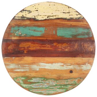 Tafelblad rond 25-27 mm 40 cm massief gerecycled hout 3