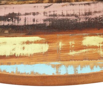 Tafelblad rond 25-27 mm 40 cm massief gerecycled hout 5