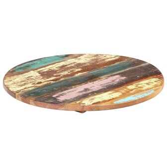 Tafelblad rond 25-27 mm 40 cm massief gerecycled hout 7
