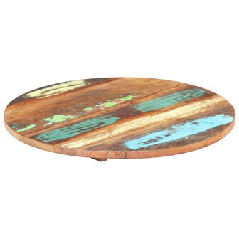 Tafelblad rond 25-27 mm 40 cm massief gerecycled hout 8