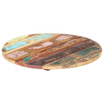 Tafelblad rond 25-27 mm 40 cm massief gerecycled hout 10