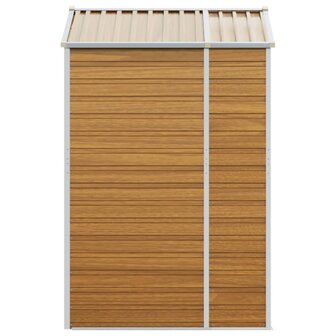 Tuinschuur 191x130x198 cm gegalvaniseerd staal lichtbruin 6