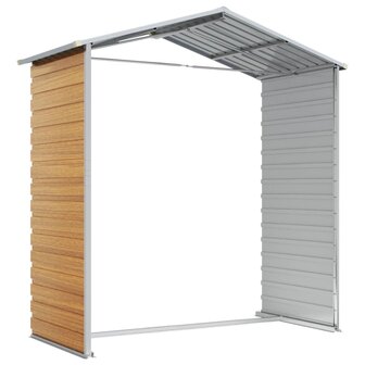 Tuinschuur 191x130x198 cm gegalvaniseerd staal lichtbruin 9