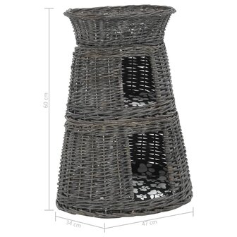 3-delige Kattenmandenset met kussens 47x34x60 cm wilgen 11
