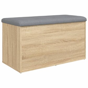 Opbergbankje 82x42x45 cm bewerkt hout sonoma eikenkleurig 2