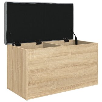 Opbergbankje 82x42x45 cm bewerkt hout sonoma eikenkleurig 4
