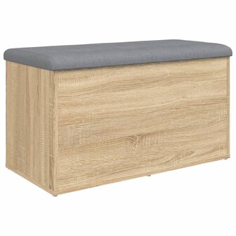 Opbergbankje 82x42x45 cm bewerkt hout sonoma eikenkleurig 7