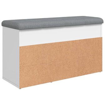 Schoenenbank 82x32x45,5 cm bewerkt hout wit 8
