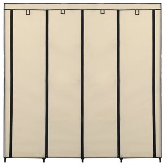 Kledingkast met 4 vakken 175x45x170 cm cr&egrave;me 4