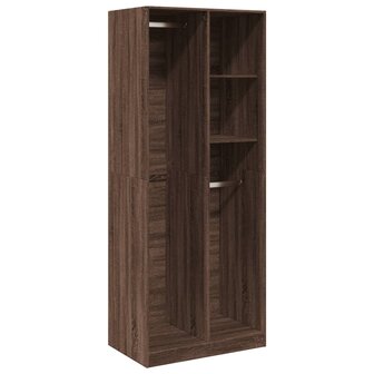 Kledingkast 80x50x200 cm bewerkt hout bruin eikenkleur 2