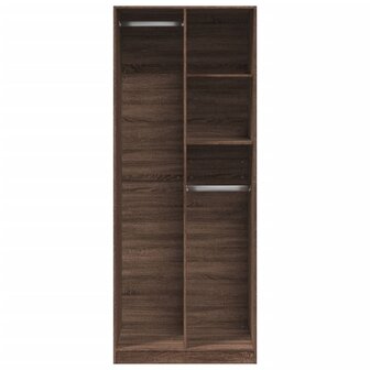 Kledingkast 80x50x200 cm bewerkt hout bruin eikenkleur 4