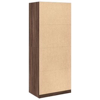 Kledingkast 80x50x200 cm bewerkt hout bruin eikenkleur 6