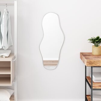 Wandspiegel 80x35 cm zilverkleurig 1