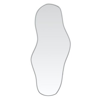 Wandspiegel 80x35 cm zilverkleurig 2