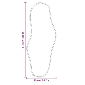 Wandspiegel 60x25 cm goudkleurig 6
