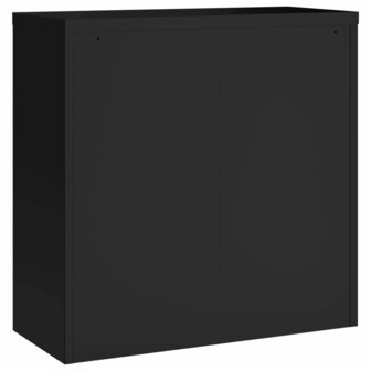 Archiefkast 90x40x130 cm staal zwart 10