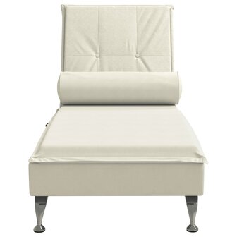 Massage chaise longue met bolster fluweel roze 4