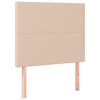 Hoofdborden 2 st 90x5x78/88 cm kunstleer cappuccinokleurig 2