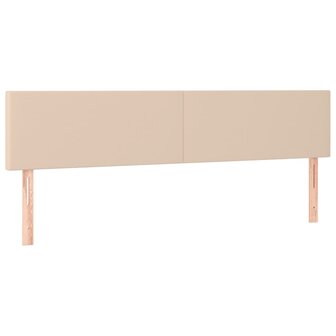 Hoofdborden 2 st 90x5x78/88 cm kunstleer cappuccinokleurig 2