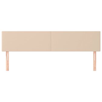Hoofdborden 2 st 90x5x78/88 cm kunstleer cappuccinokleurig 3