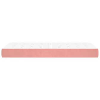 Pocketveringmatras 80x220x20 cm fluweel roze 4