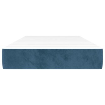Pocketveringmatras 90x220x20 cm fluweel donkerblauw 3