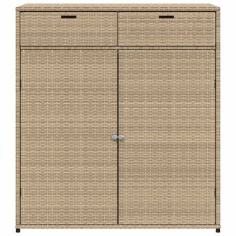 Tuinkast 105x55x113 cm poly rattan beige 7
