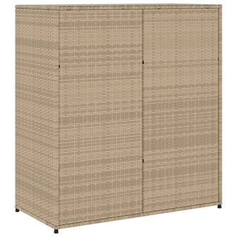 Tuinkast 105x55x113 cm poly rattan beige 9