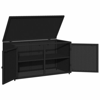 Tuinkast 110x55x60,5 cm poly rattan zwart 6