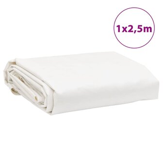 Dekzeil 650 g/m&sup2; 1x2,5 m wit 8