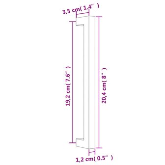 Handvatten 10 st 192 mm roestvrij staal goudkleurig 8