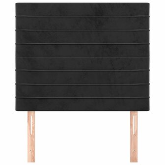Hoofdborden 2 st 80x5x78/88 cm fluweel zwart 3