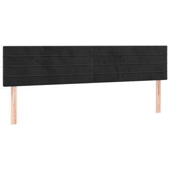 Hoofdborden 2 st 80x5x78/88 cm fluweel zwart 2