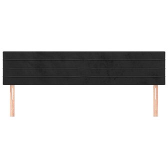 Hoofdborden 2 st 80x5x78/88 cm fluweel zwart 3