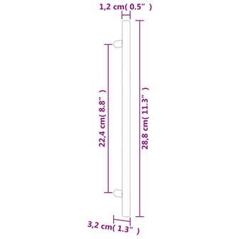 Handvatten 10 st 224 mm roestvrij staal zwart 8