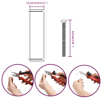 Handvatten 10 st 480 mm roestvrij staal goudkleurig 9