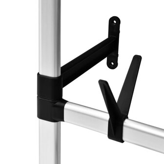 Kledingkastsysteem met stangen en schap telescopisch aluminium 8