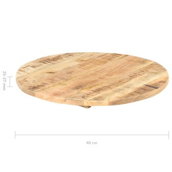 Tafelblad rond 25-27 mm 40 cm massief mangohout 3