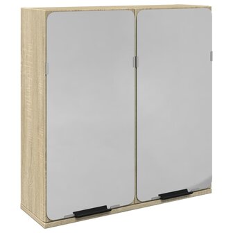 Badkamerspiegelkast 64,5x20x66,5 cm bewerkt hout sonoma eiken 2