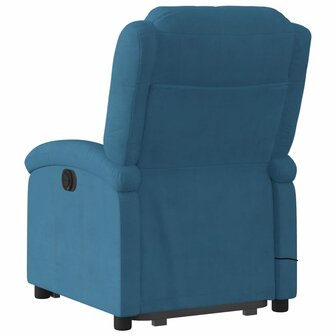 Sta-op-massagestoel verstelbaar fluweel blauw 4