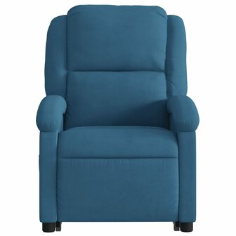 Sta-op-massagestoel verstelbaar fluweel blauw 8