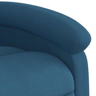 Sta-op-massagestoel verstelbaar fluweel blauw 10