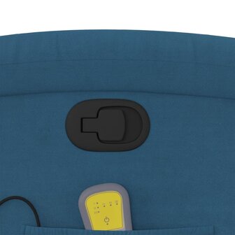 Sta-op-massagestoel verstelbaar fluweel blauw 11